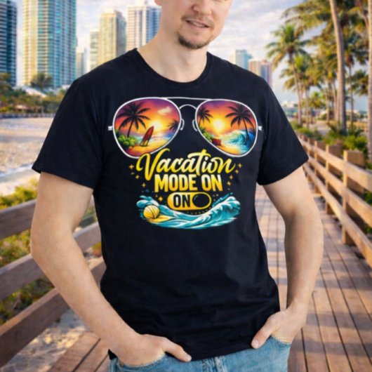 Vacation Mode On Feels Like Ocean Sunset Dark Tee Tシャツ