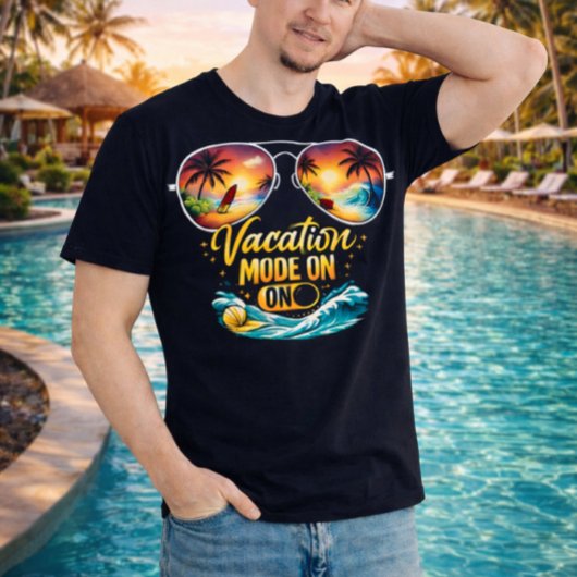 Vacation Mode On Feels Like Ocean Sunset Dark Tee Tシャツ