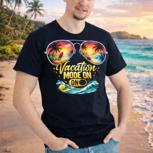 Vacation Mode On Feels Like Ocean Sunset Dark Tee Tシャツ