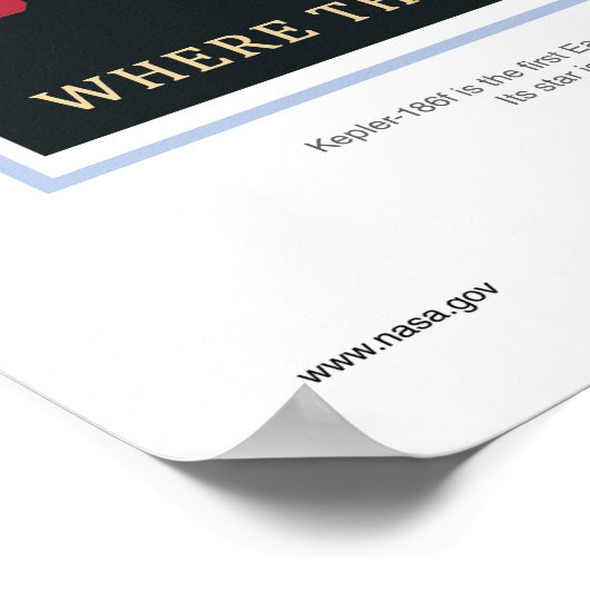 Vacation on Kepler 186f Where Grass is Alway Red ポスター (角)