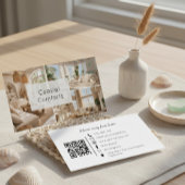 Vacation Rental Beach House QR Code Business Card 名刺