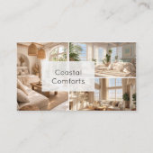 Vacation Rental Beach House QR Code Business Card 名刺 (正面)