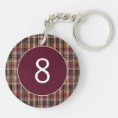 Vacation Rental custom Keychain Gingham Pattern キーホルダー (裏面)