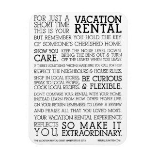 Vacation Rental Guest Manifesto マグネット