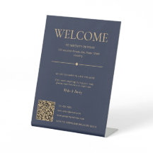  Vacation Rental Home Welcome QR Code Dark Blue