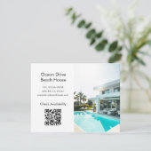 Vacation Rental Property Beach Promo Postcard 招待状 (スタンド正面)