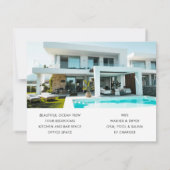 Vacation Rental Property Beach Promo Postcard 招待状 (裏面)