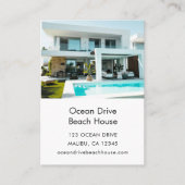 Vacation Rental Property Beach Promo Small Card 名刺 (正面)