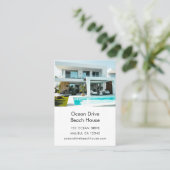 Vacation Rental Property Beach Promo Small Card 名刺 (スタンド正面)