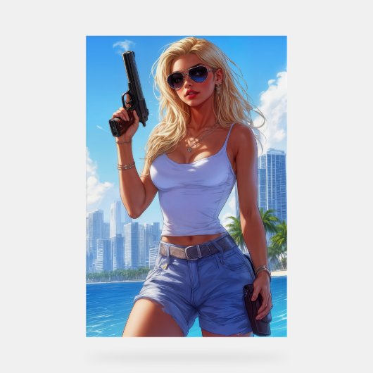 Vacation’s Over – Back from the Beach, Locked and  アクリルサイン (正面)