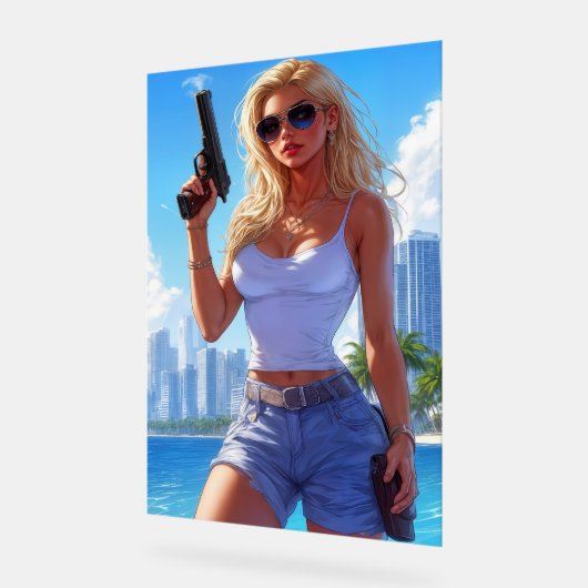 Vacation’s Over – Back from the Beach, Locked and  アクリルサイン (傾斜)