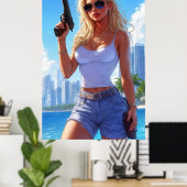 Vacation’s Over – Back from the Beach, Locked and  ポスター (ホームオフィス)