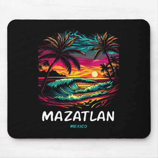 Vacation Souvenir Palm Tree Mazatlan  マウスパッド (正面)