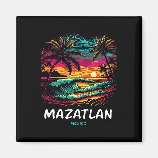 Vacation Souvenir Palm Tree Mazatlan  マグネット (正面)