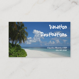 Vacation Travel Agent、熱帯旅行先 名刺