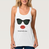Vacation Vacay Ladies Red Lips Tank Top タンクトップ (正面)