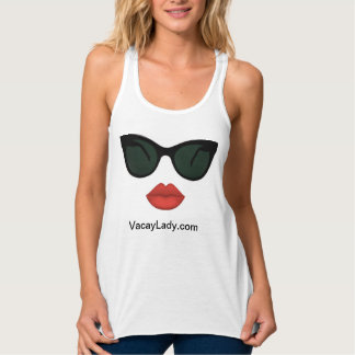 Vacation Vacay Ladies Red Lips Tank Top タンクトップ