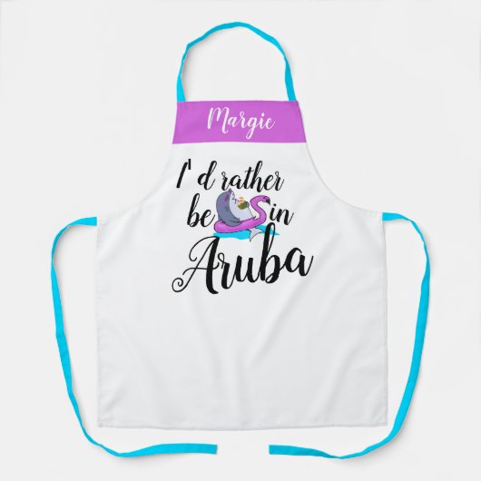VacayおもしろいはむしろArubaバケーションエプロンにいる エプロン (正面)