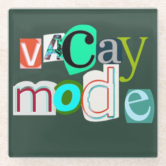 Vacayレトロモード ガラスコースター (正面)