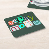 Vacayレトロモード スクエアペーパーコースター (アングル)