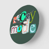 Vacayレトロモード ラウンド壁時計 (傾斜)