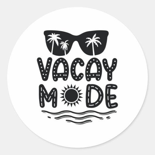 Vacay mode ラウンドシール (正面)