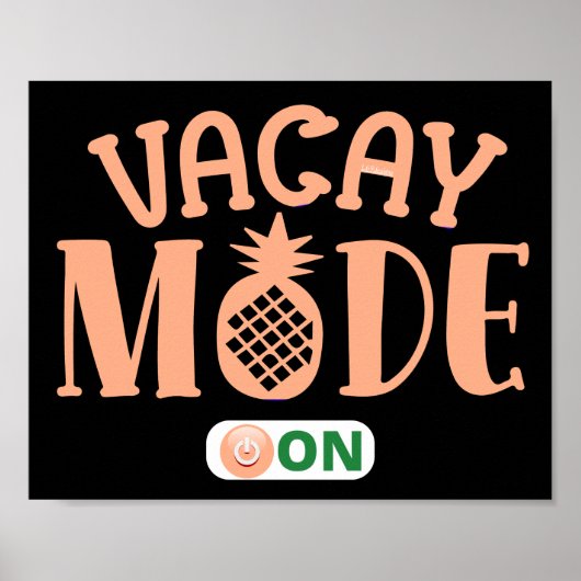 VACAY MODE ON funny holiday vacation               ポスター (正面)
