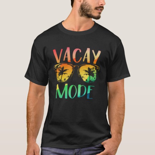 Vacay Mode Retro Vacation Summer Cruise Holiday Va Tシャツ (正面)