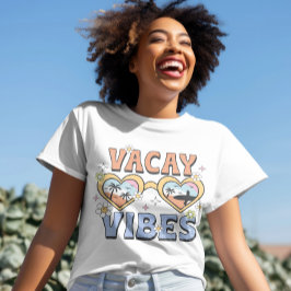 Vacay Vibes、ビーチシャツ、Summer Vacation Tシャツ