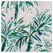 VACAY VOCABの水彩画の赤面のやし ファブリック (クローズアップ)