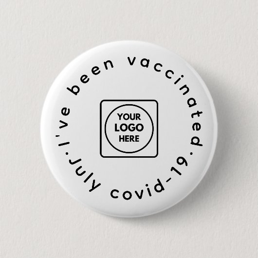 Vaccinated Covid-19 | Business Logo Staff Design 缶バッジ (正面)