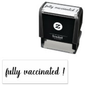 Vaccinated | Modern Script Covid-19 Awareness  セルフインキングスタンプ (インサイチュ)