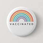 Vaccinated Rainbow | Covid Coronavirus Vaccine 缶バッジ (正面)