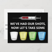 Vaccine Shots Let's 祝おもしろいパーティー ポストカード (正面/裏面)