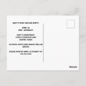 Vaccine Shots Let's 祝おもしろいパーティー ポストカード (裏面)