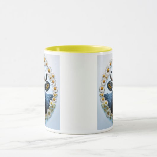 Vache avec une couronne de marguerites. マグカップ (中央)