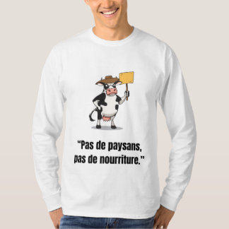 Vache en Colère en Protestation – T-shirt Cartoon  Tシャツ