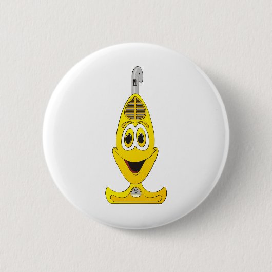 Vacuum Cartoon Yellow 缶バッジ (正面)