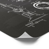 Vacuum Cleaner 1924 Patent Art Chalkboard ポスター (角)