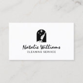 Vacuum cleaner logo cleaning Business Card 名刺 (正面)