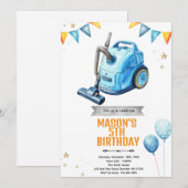 Vacuum cleaning Birthday party Invitation 招待状 (正面/裏面)