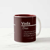 Vada オリジナルネーム入りコーヒーマグ ツートーンマグカップ (正面右)