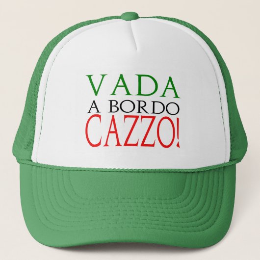 Vada a bordo Cazzo logo hat キャップ (正面)