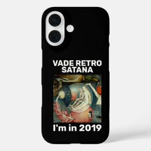 "Vade retro Satana"ブラック iPhone 16ケース