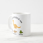 Vaderdag cadeau papasaurus mok コーヒーマグカップ (正面左)