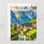 Vaduz, joyau alpin du Liechtenstein ポストカード (正面/裏面)