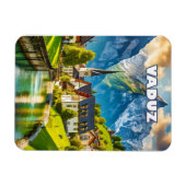 Vaduz, joyau alpin du Liechtenstein マグネット (横)