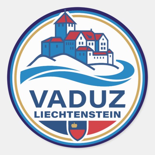 Vaduz Liechtenstein Europe ラウンドシール (正面)