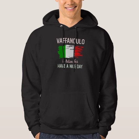 Vaffanculoは素晴らしい日のジョークを持イタリアンっている パーカ (正面)