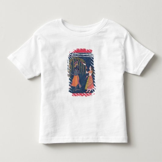 「Vahulaからのフルートを、演奏するKrishna トドラーTシャツ (正面)
